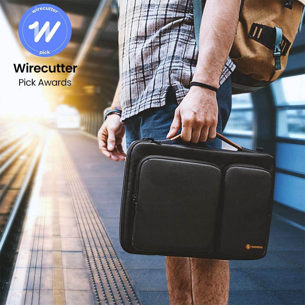 360 Protective Laptop Shoulder Bag for 15.6 Inch Acer Aspire 3/5/7 Laptop, HP Pavilion 15.6, Dell Inspiron 15 3000, 15.6 ASUS ROG Zephyrus, 2020 New Dell XPS 17, Waterproof Accessory Case