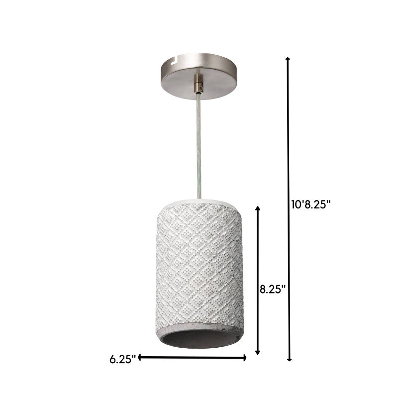 8" Pottery Perfect Diamond Weave Mini Pendant Concrete - Varaluz