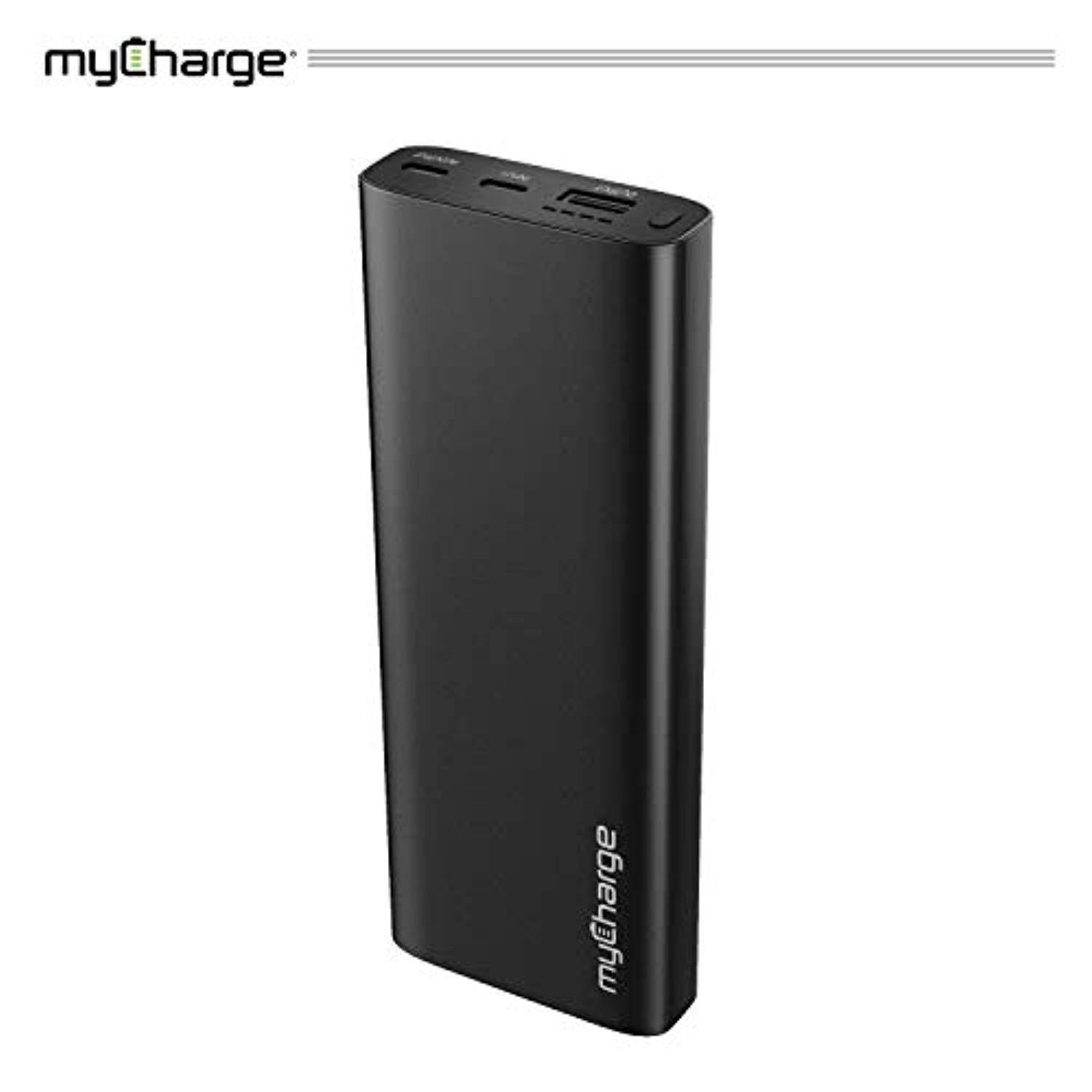 mycharge razormega-c portable charger 20100mah / 18w dual usb qc 3.0 external battery pack power bank for usb-a and usb-c devic