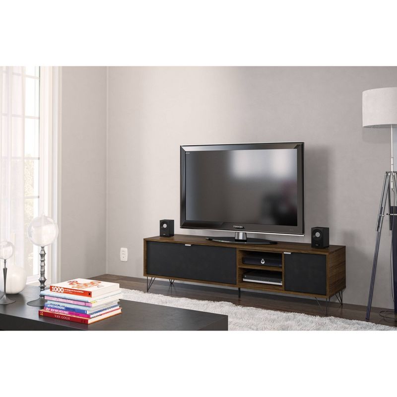 60" Carmel TV Stand Dark Brown/Black - Chique