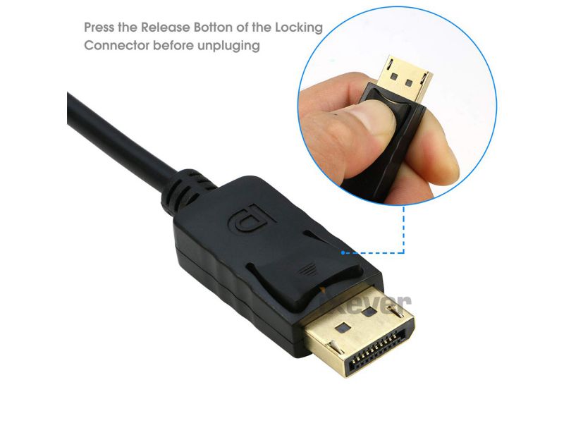 4K Displayport to HDMI Adapter Cable (3Pack),iXever DP Display Port to HDMI Male to Female Converter Adapter Gold-Plated Cord Compatible for Lenovo Dell HP