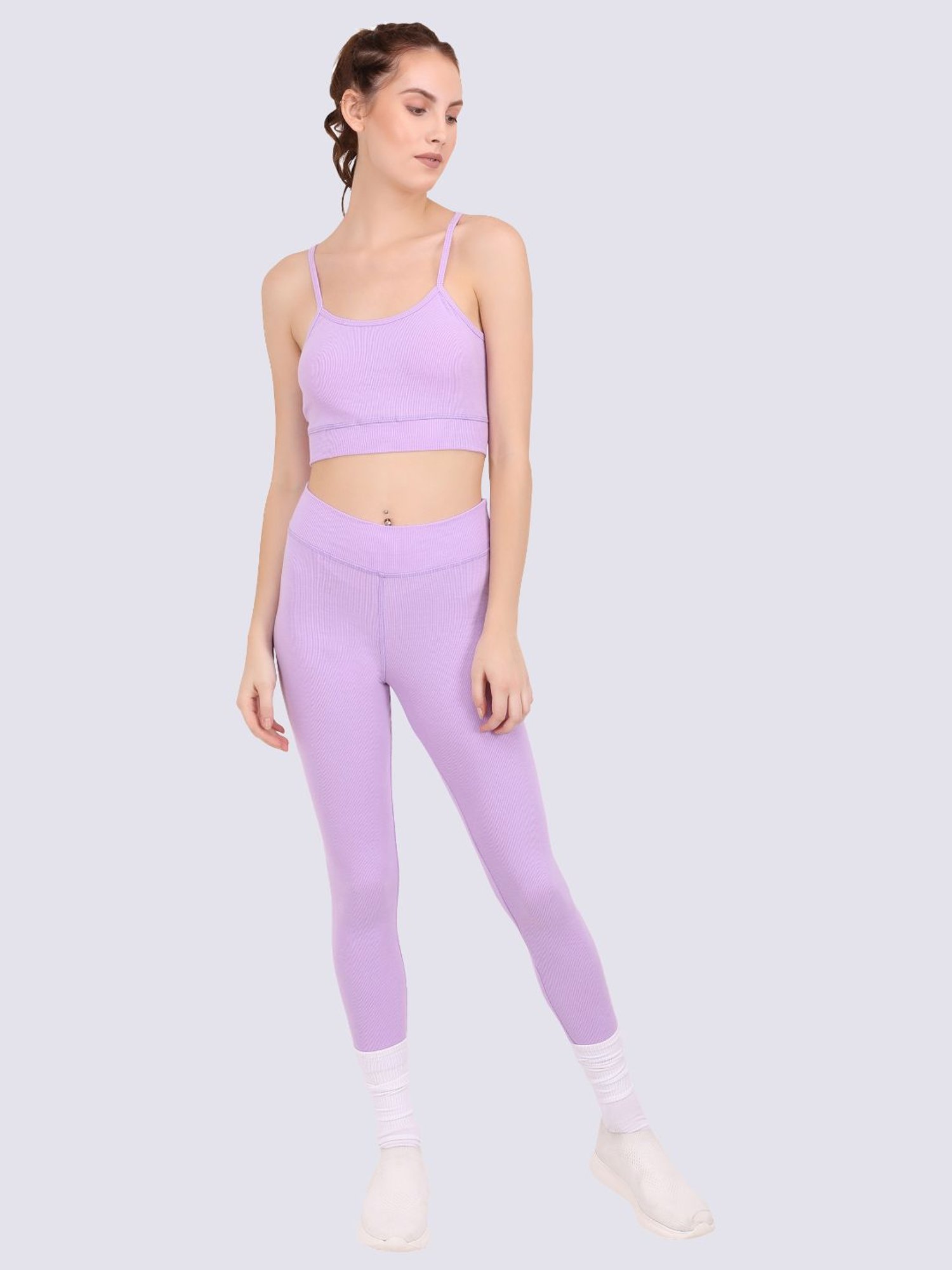 EVERDION  Lavender Non Wired Non Padded Sports Bra
