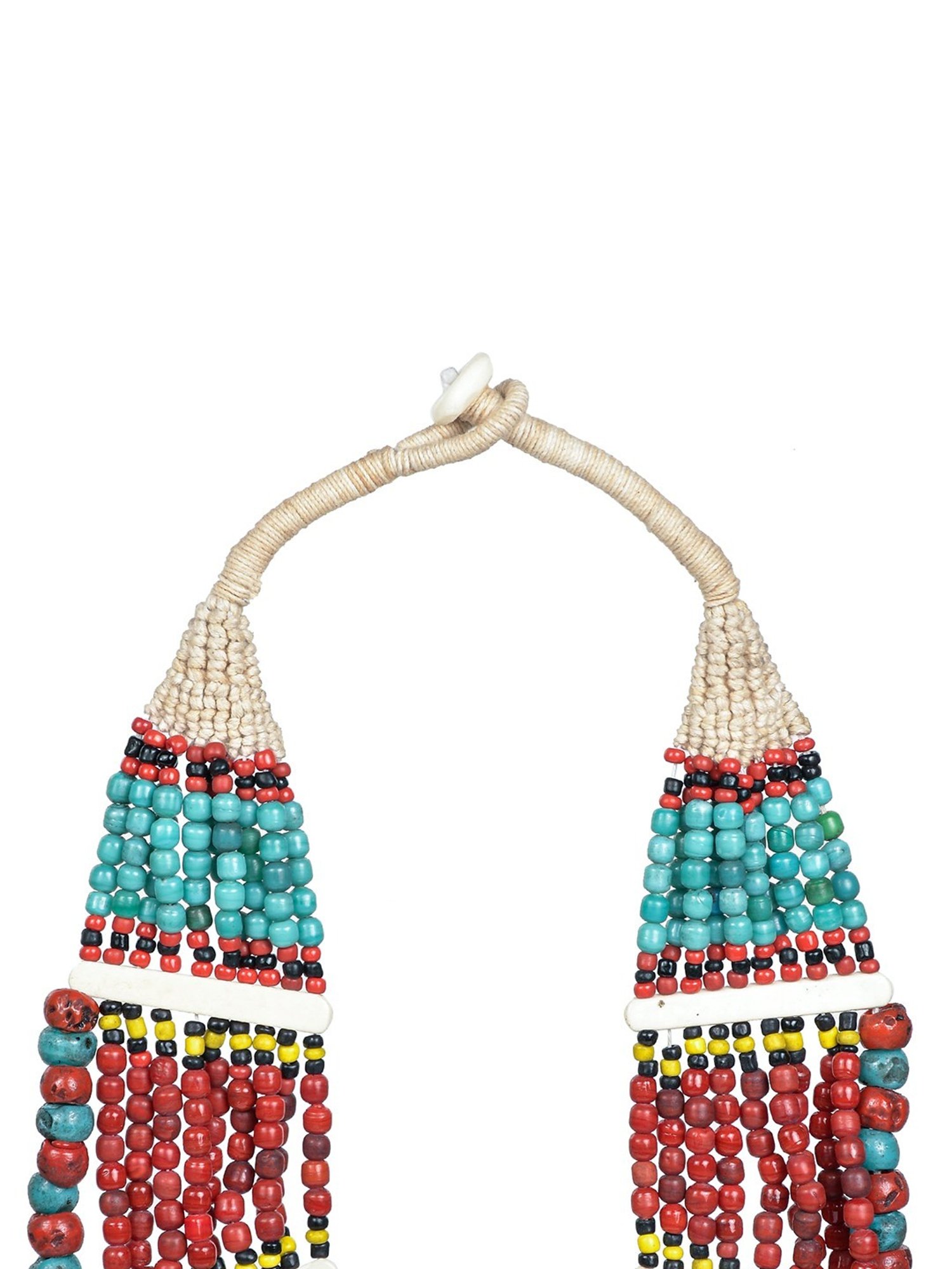 Imli Street Multicolor Vintage Naga Beaded Tribal Necklace