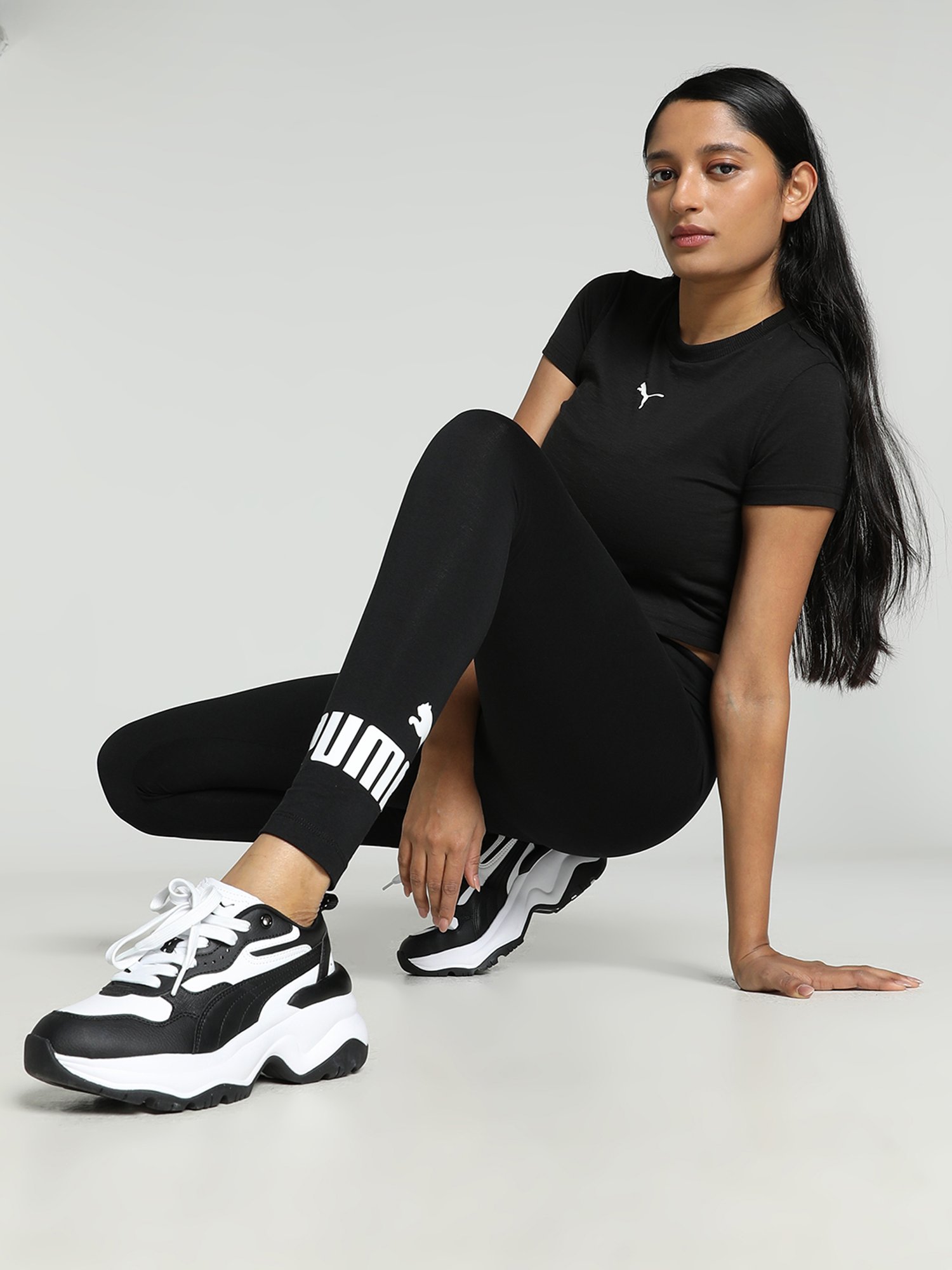 KENDALL + KYLIE White Printed Sports Tights