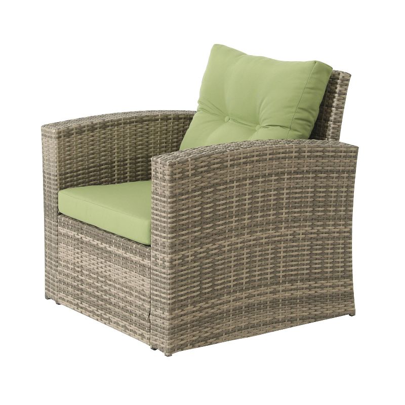 Draper 5pc Sectional Set with Sunbrella - Sage - Leisure Made