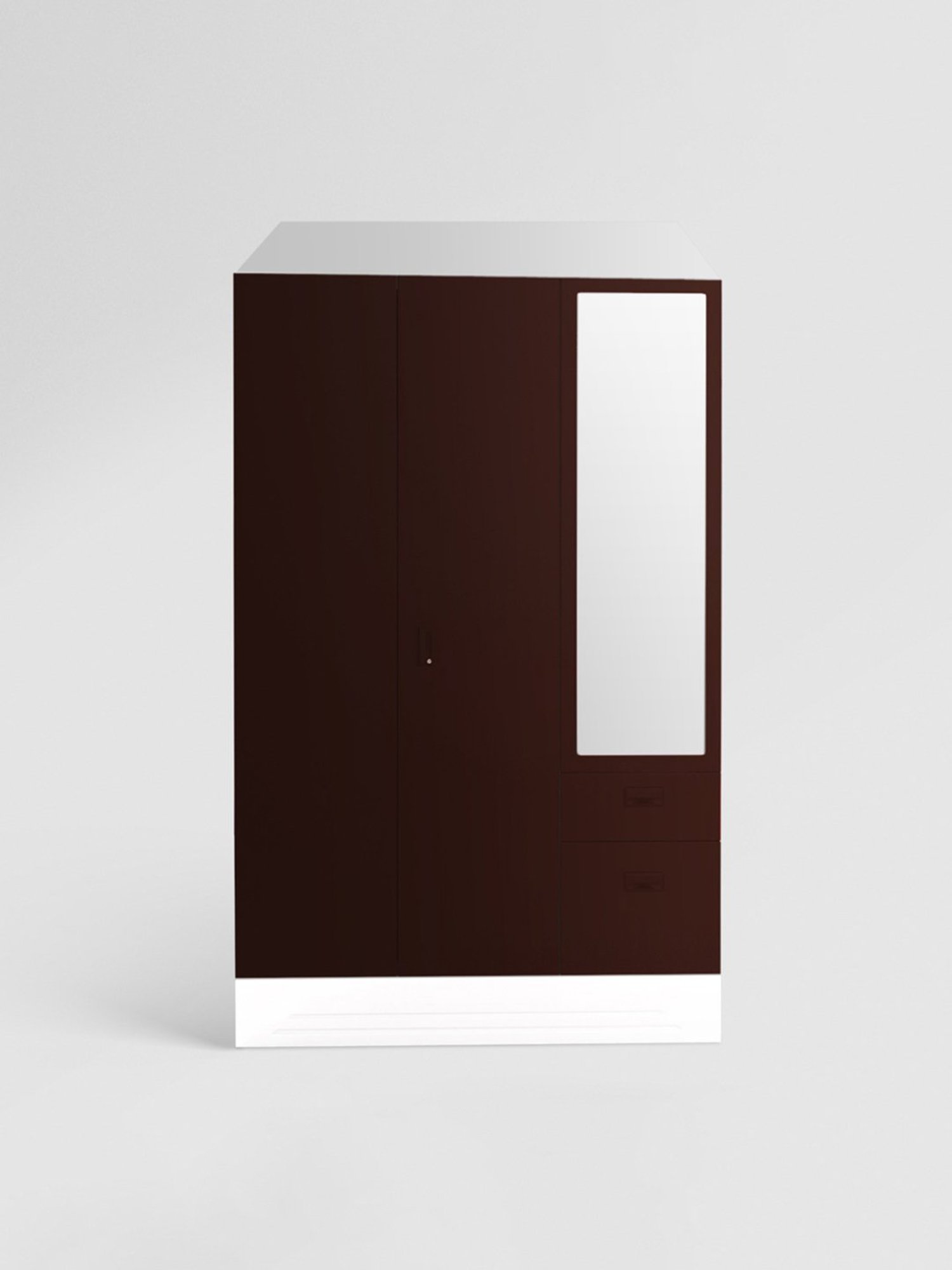 Godrej Interio Slimline Blend 3-Door Steel Almirah, Russet (1-Year Warranty, 1 Locker, 3 Drawers)