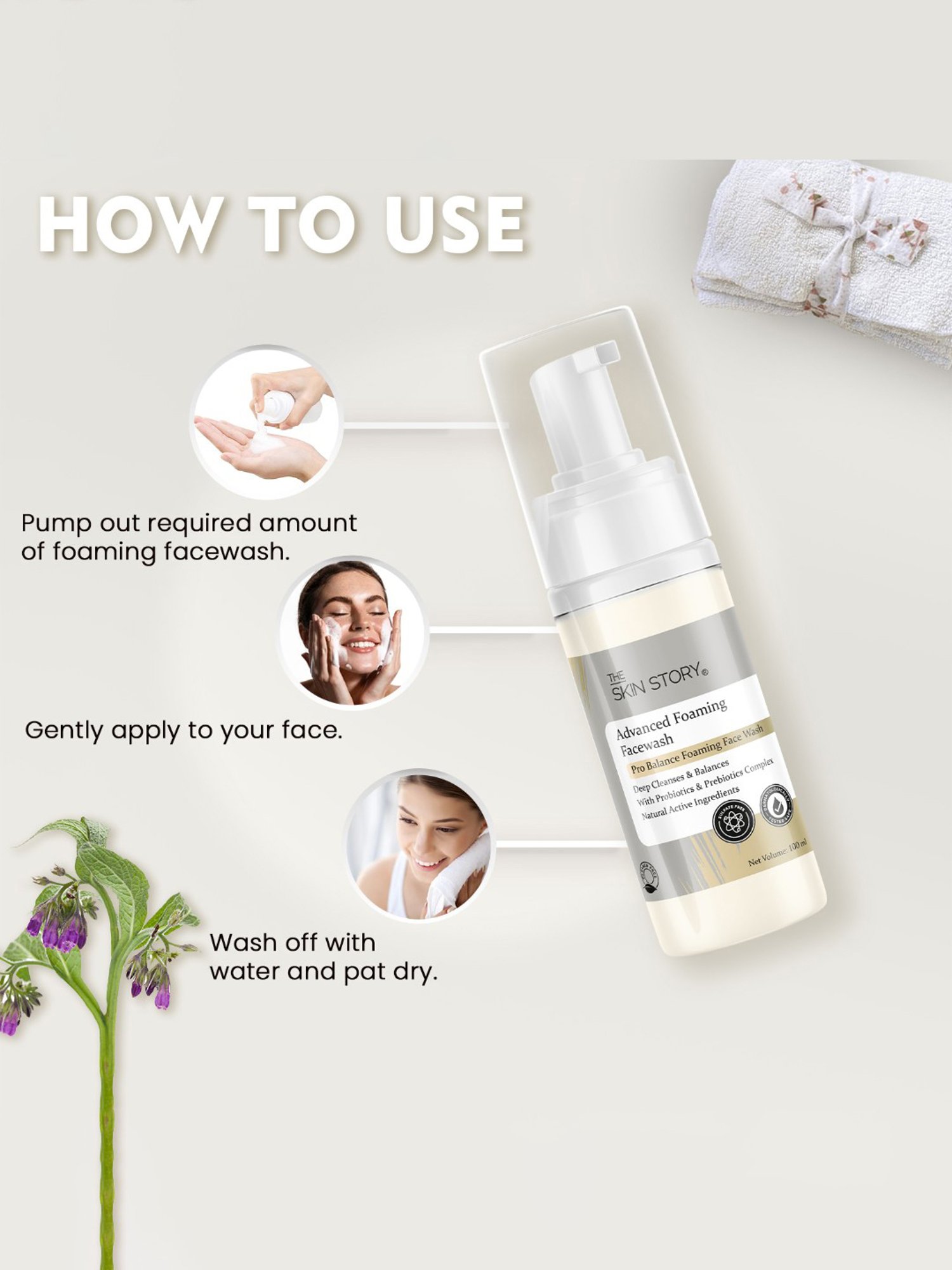 The Skin Story Advanced Deep Cleansing & Balances Foaming Face Wash - 100 ml