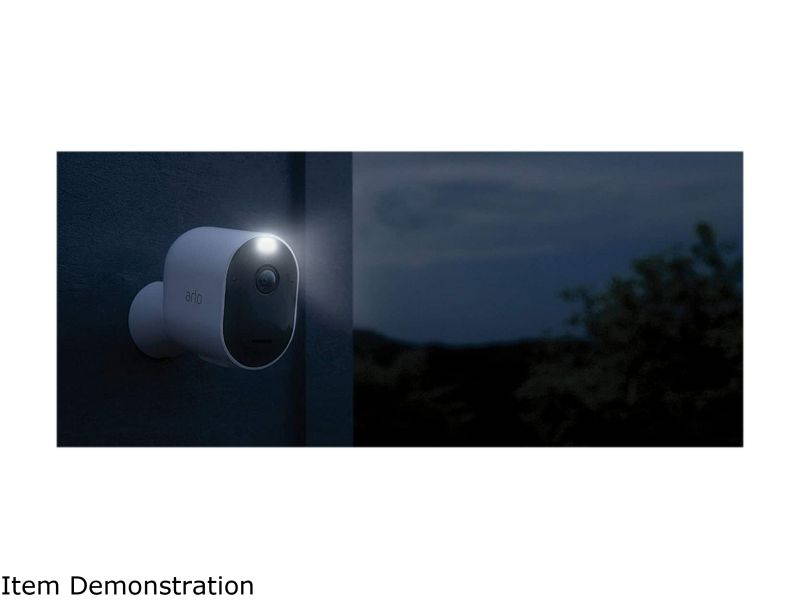 Arlo Pro 3 - Wire-Free Security 2 Camera System, 2K Resolution with HDR, 160&deg; View, Indoor/Outdoor, Color Night Vision, Spotlight, 2-Way Audio, Rechargeable Battery, Siren (Black)