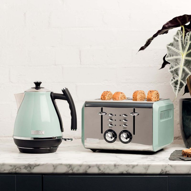 Haden Dorset 2-Slice Wide Slot Stainless Steel Countertop Retro Toaster with Adjustable Browning Control, Red