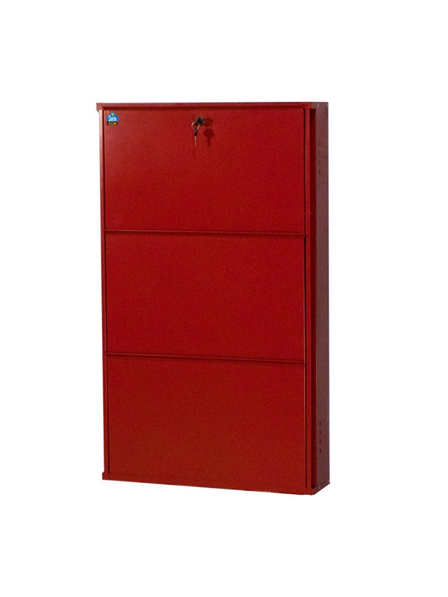 Delite Kom Metal Shoe Rack - 24" 3 Shelf, Ivory Green, PowderCoat, Wall Mount, DIY