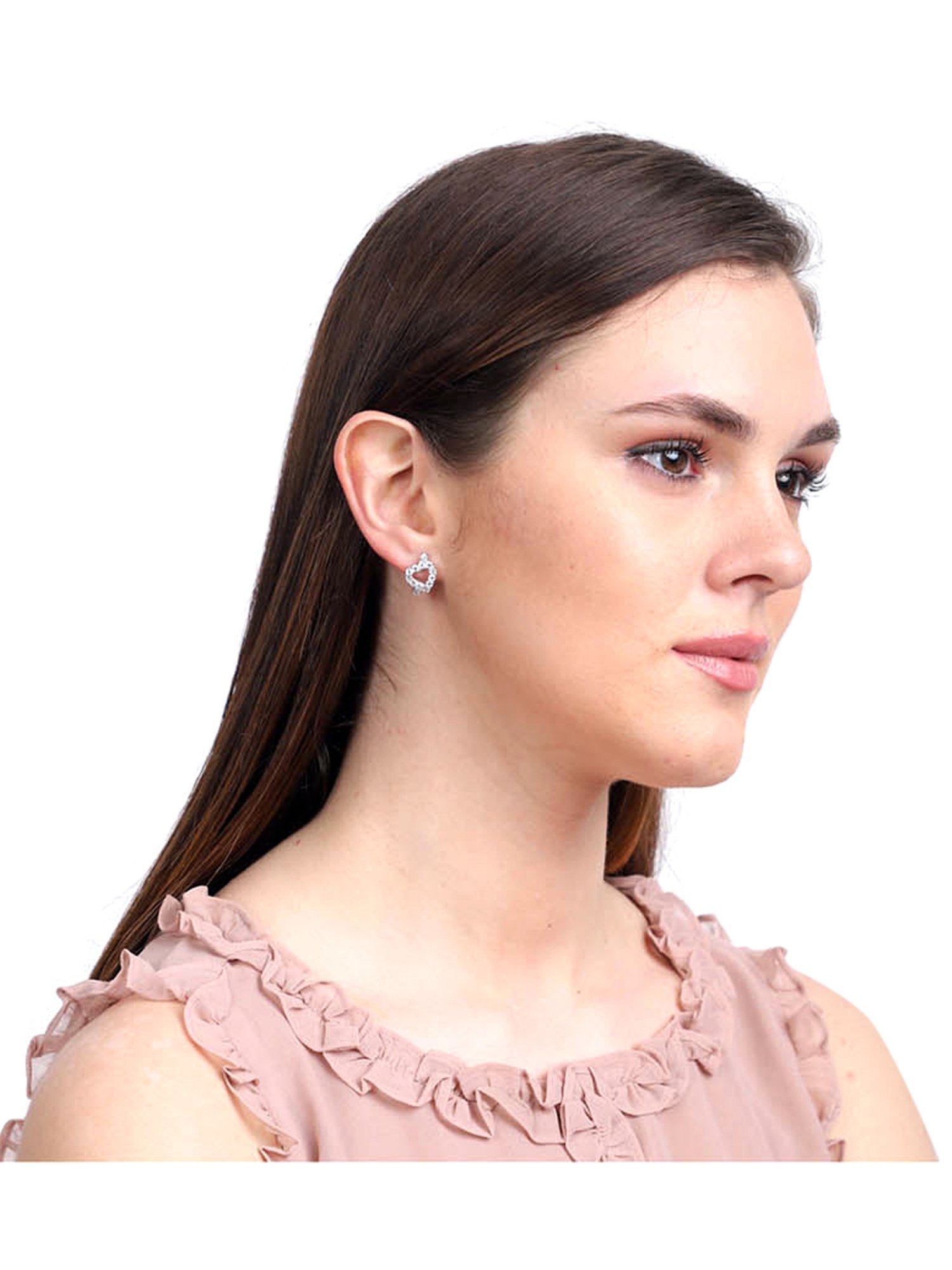 Clara 92.5 Sterling Silver Belle Earrings for Women