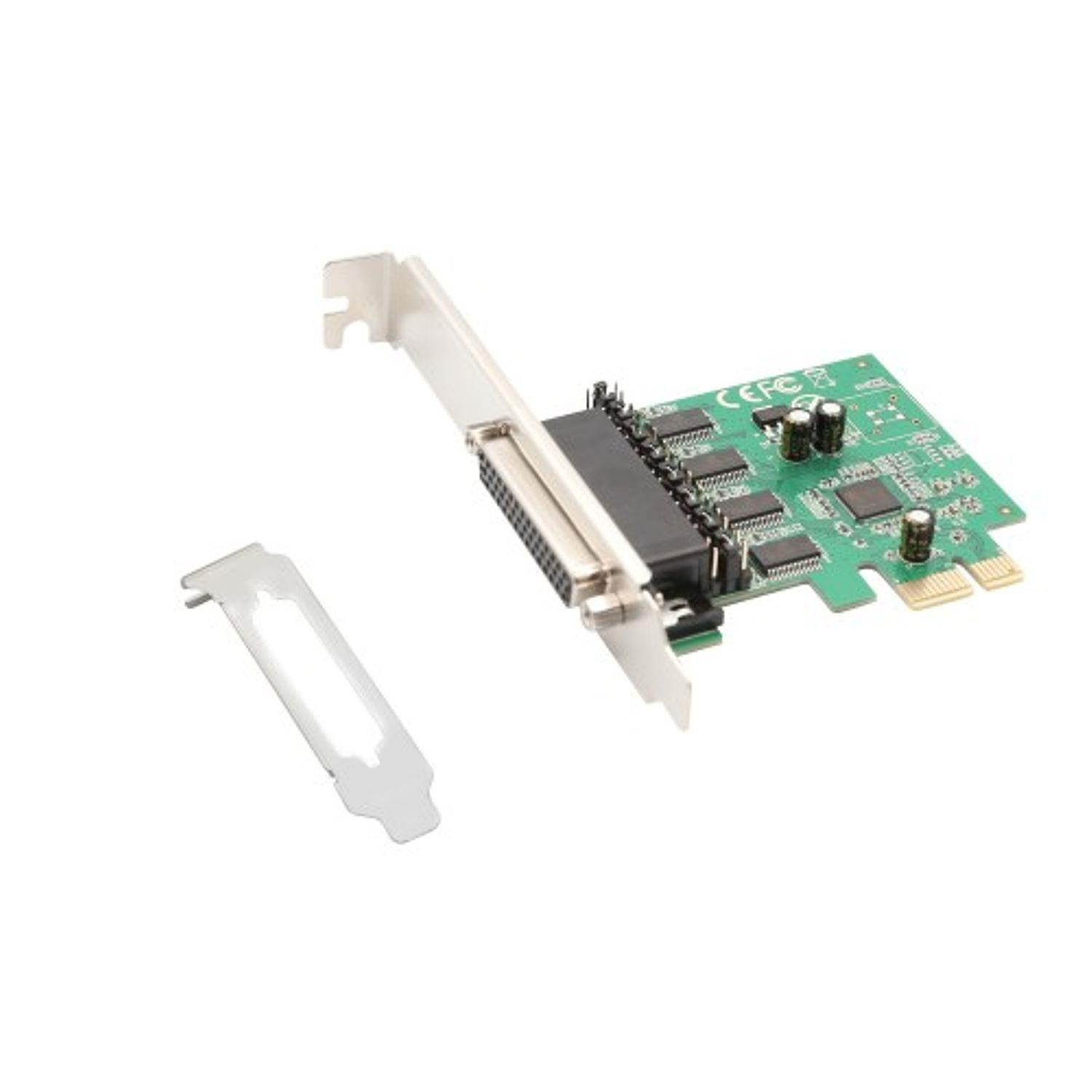 IO Crest SI-PEX15056 4 Port DB9 Serial RS-232 Card PCI-Express x1 with Fan-Out Cable Asix99100 Chipset