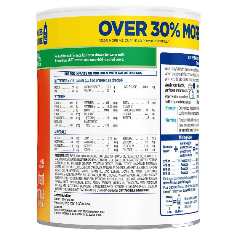 Similac Sensitive for Fussiness and Gas Infant Formula with Iron Powder - 29.8oz