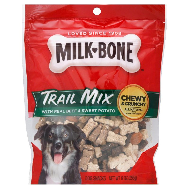 MilkDog Treats Bone Trail Mix Beef & Sweet Potato Dog Treats -9oz