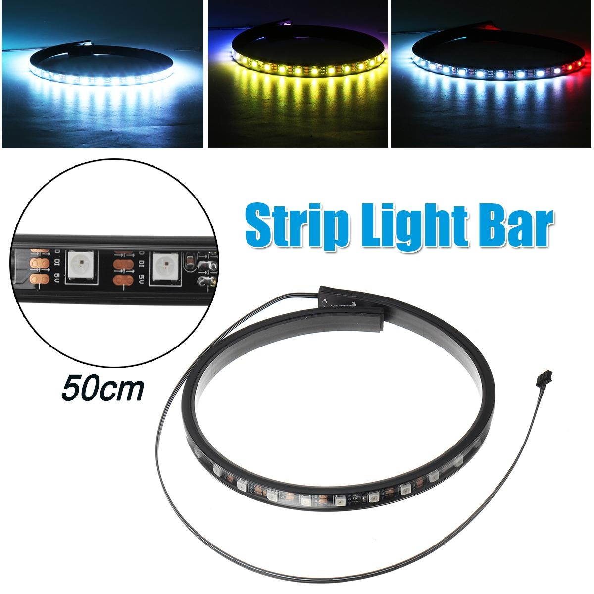 DC 12V RGB Color LED Desktop Computer PC Case Cool Cooling Fan 12cm Light Bar - 50cm magnetic absorption RGB light bar