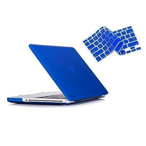 MacBook Pro 15 Case 2011/2010/2009 Release A1286, Ruban Hard Case Shell Cover and Keyboard Skin Cover for Apple MacBook Pro 15 Inch with CD-ROM - Navy Blue