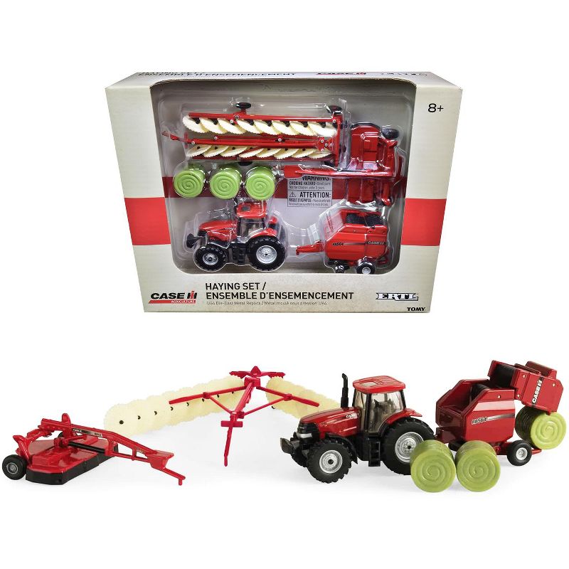 Case IH Haying Set of 5 pieces "Case IH Agriculture" 1/64 Diecast Models by ERTL TOMY
