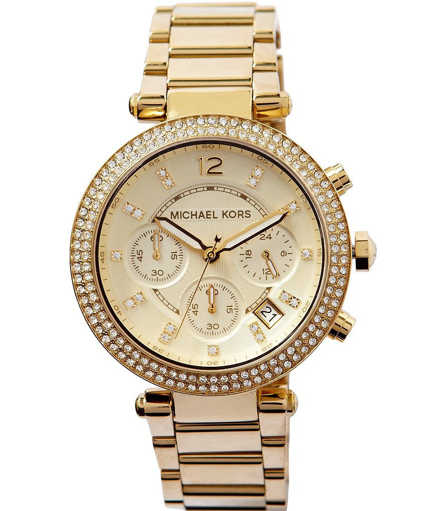 Michael Kors Parker Chronograph Gold-Tone Stainless Steel Watch
