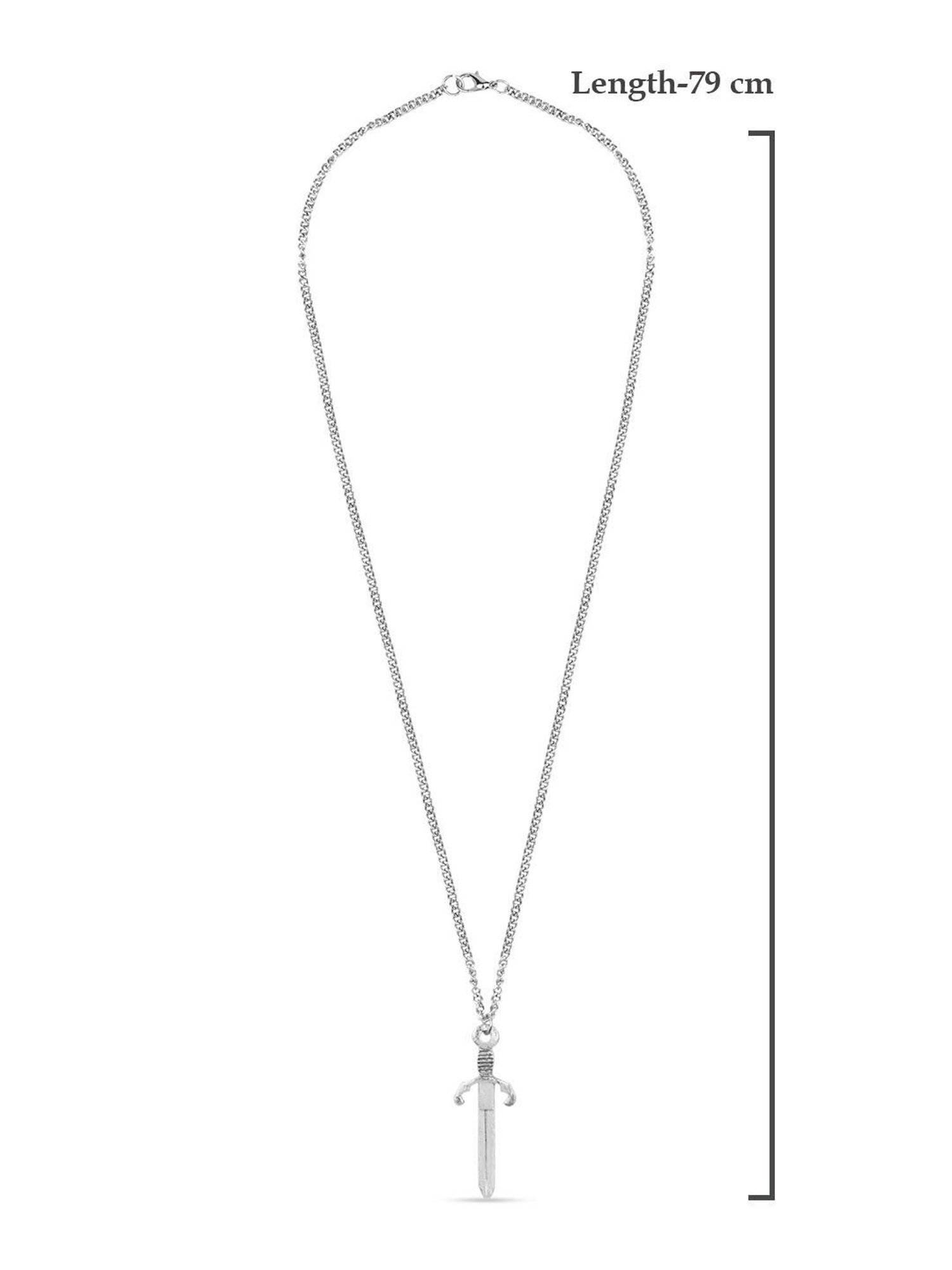 The Bro Code Silver-Plated Sword Pendant Necklace for Men
