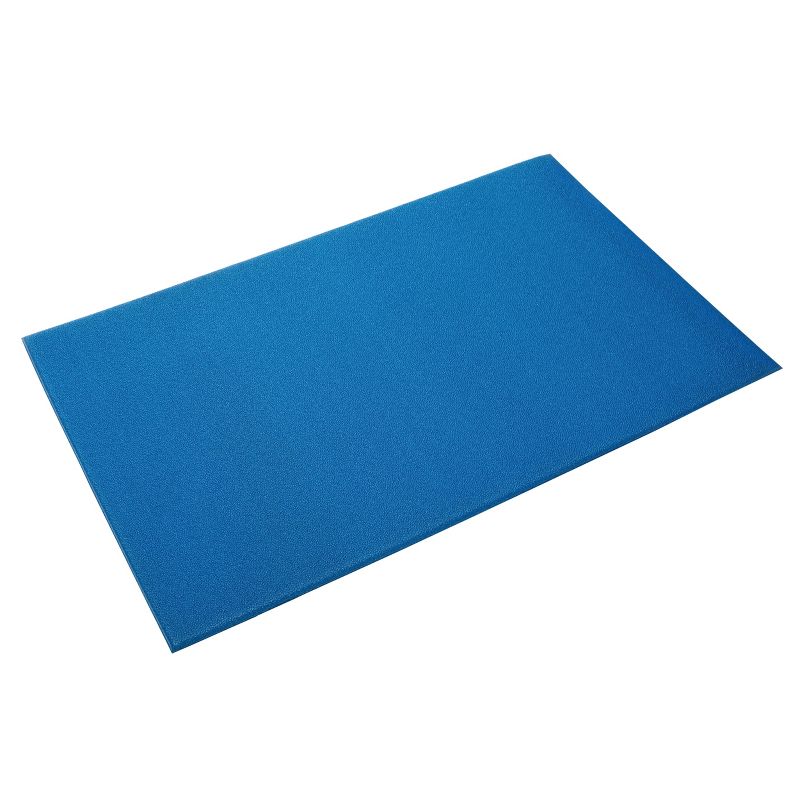 2'x3' Rectangle Solid Floor Mat Blue - Crown