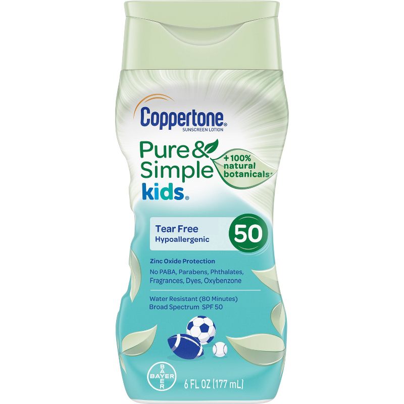 Coppertone Kids Pure and Simple Botanicals Sunscreen Lotion- SPF 50 - 6oz