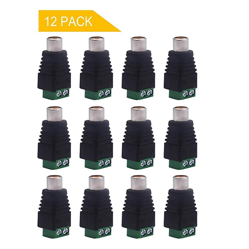 RCA to AV Screw Terminal Connector, RCA Cable Audio Adapter,Phono RCA Female Jack Solderless Converter Audio/Video Connector Speaker Wire to RCA Adapter