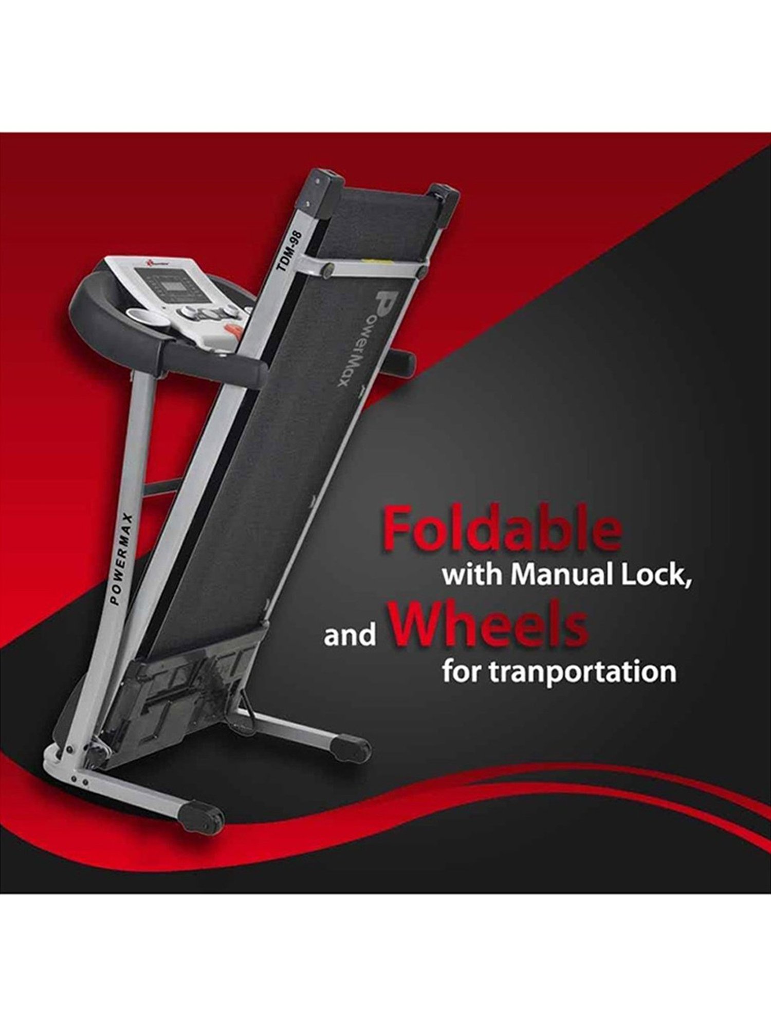 PowerMax Fitness TDM-98 3.5HP Treadmill (Black)