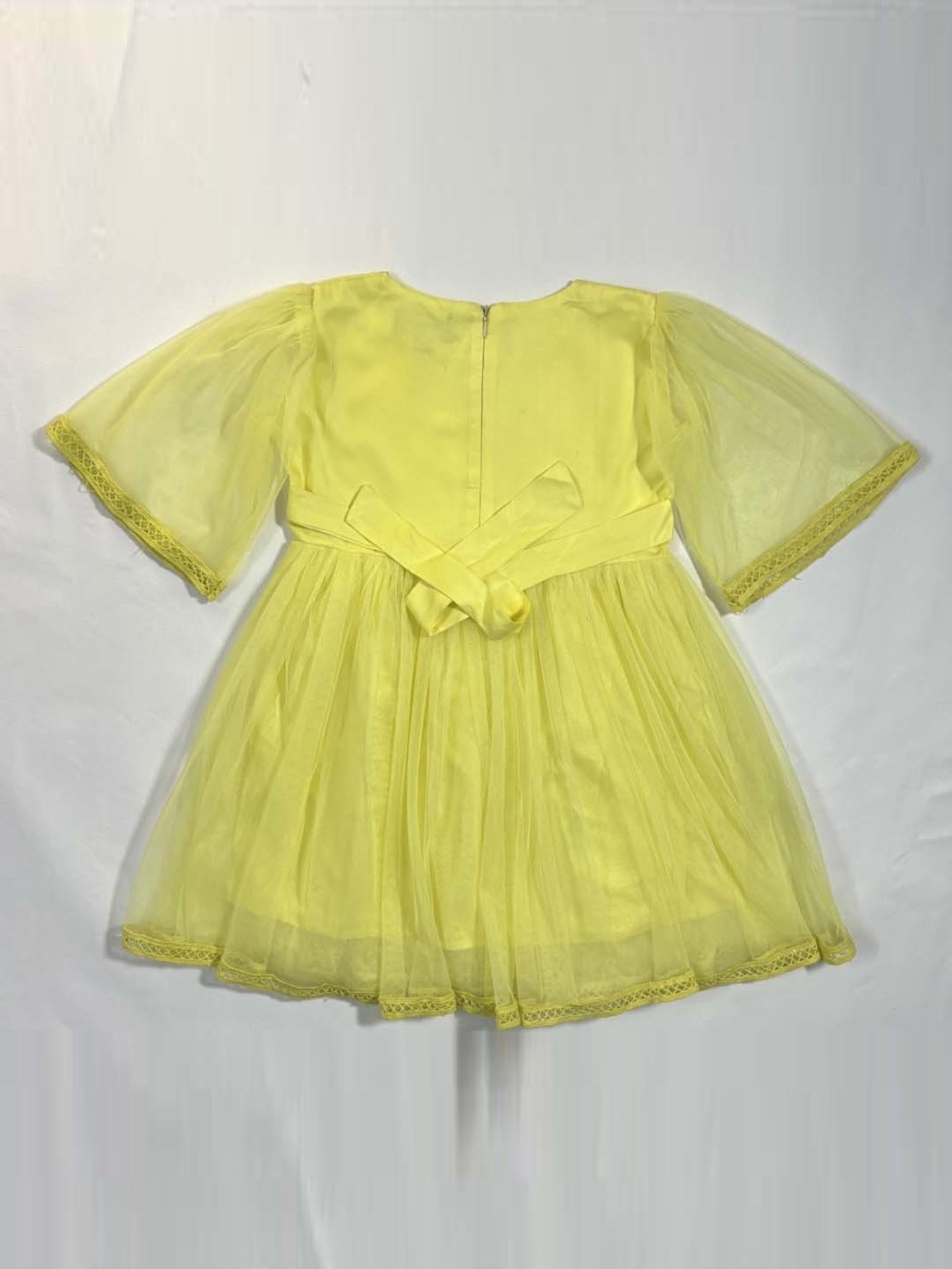 Bella Moda Kids Yellow Embroidered Dress