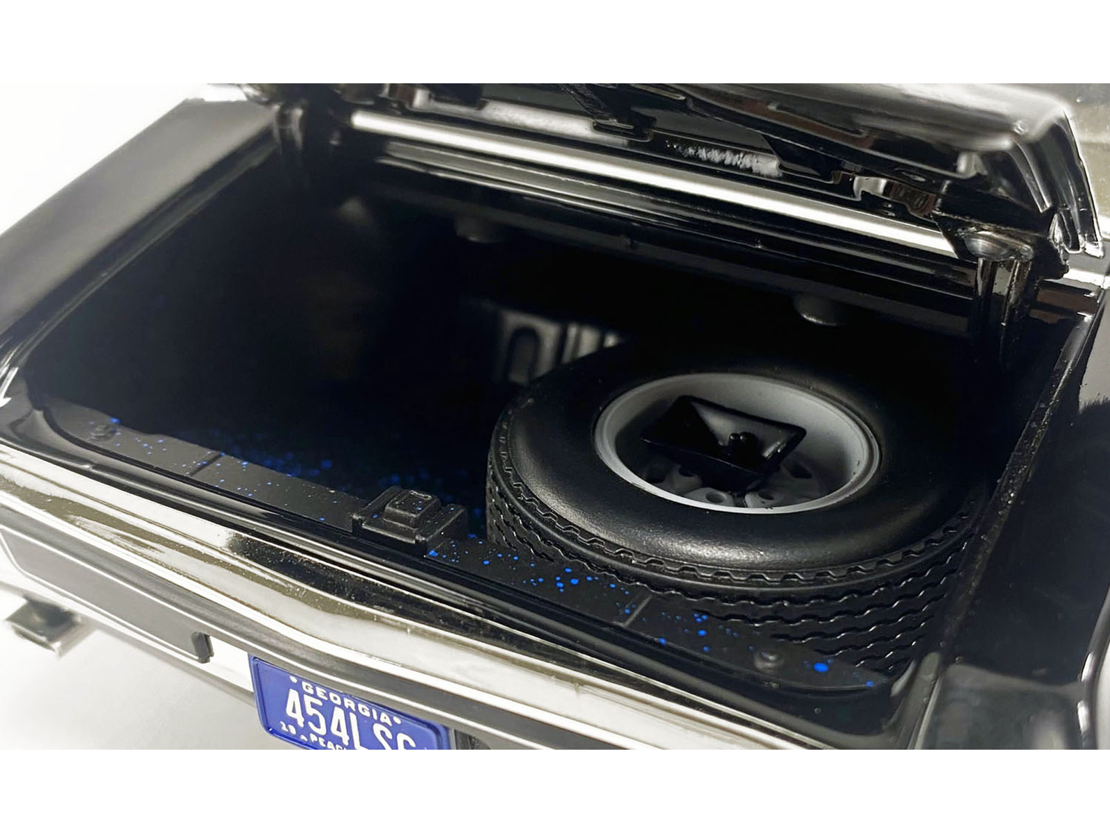 1970 Chevrolet Chevelle SS 454 Tuxedo Black with Gold Interior Limited Edition to 460 pieces Worldwide 1/18 Diecast Model Car by ACME