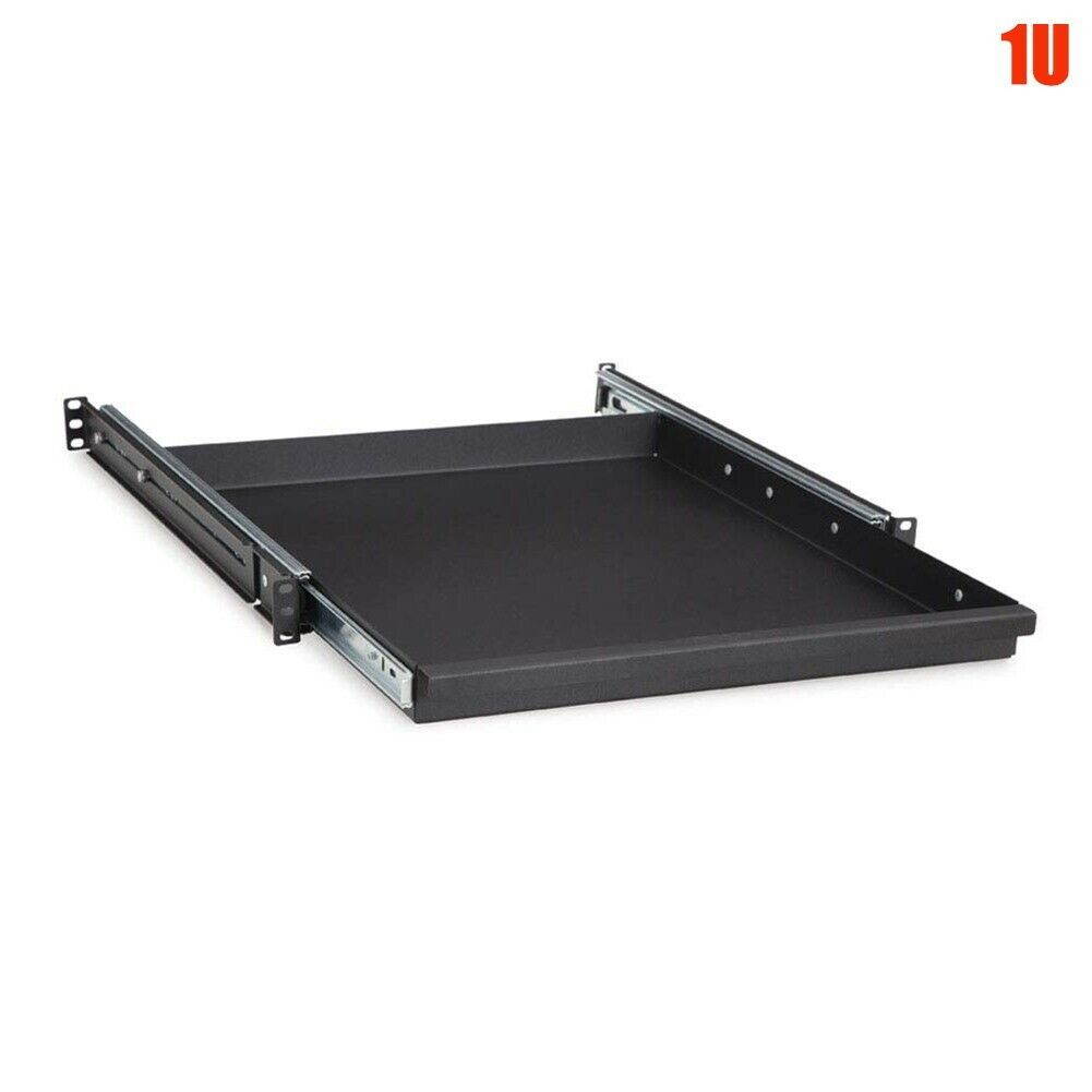 1U 19" Sliding Server Shelf Rack Mount Adjustable Mounting Depth 19" - 28"