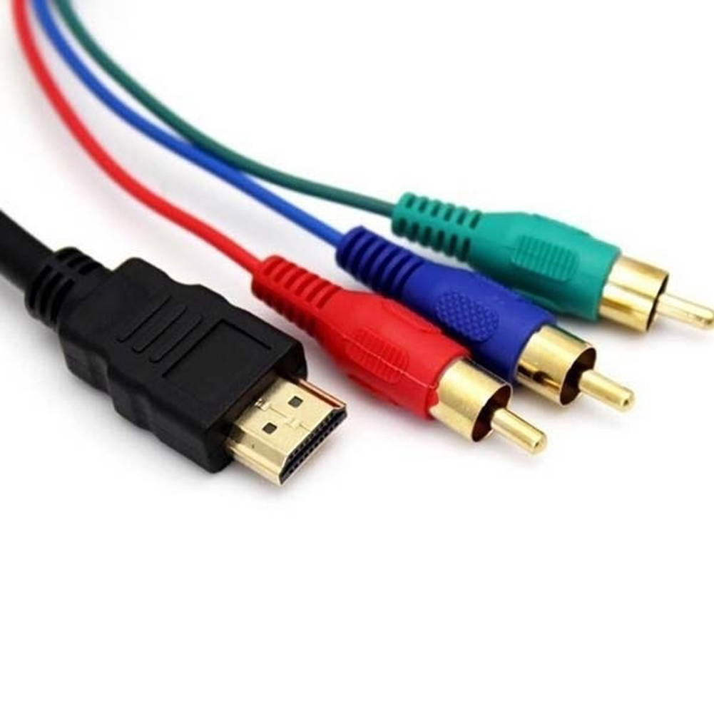 1M HDMI To 3 RCA AV Audio Video Cable Cord Adapter Convert Cable For TV HDTV DVD 1080P