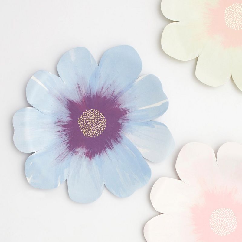 Meri Meri - Flower Garden Party Supplies Collection (Plate, Napkin, Cup) - Set of 8