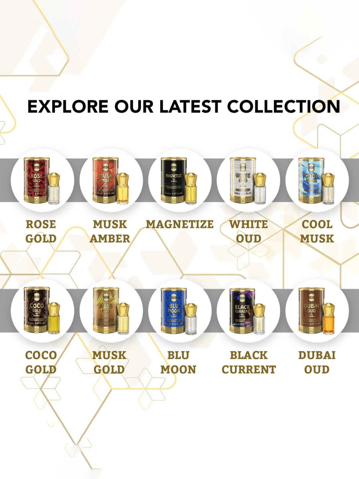 Ajmal Cool Musk Concentrated Perfume for Unisex  - 5 ml