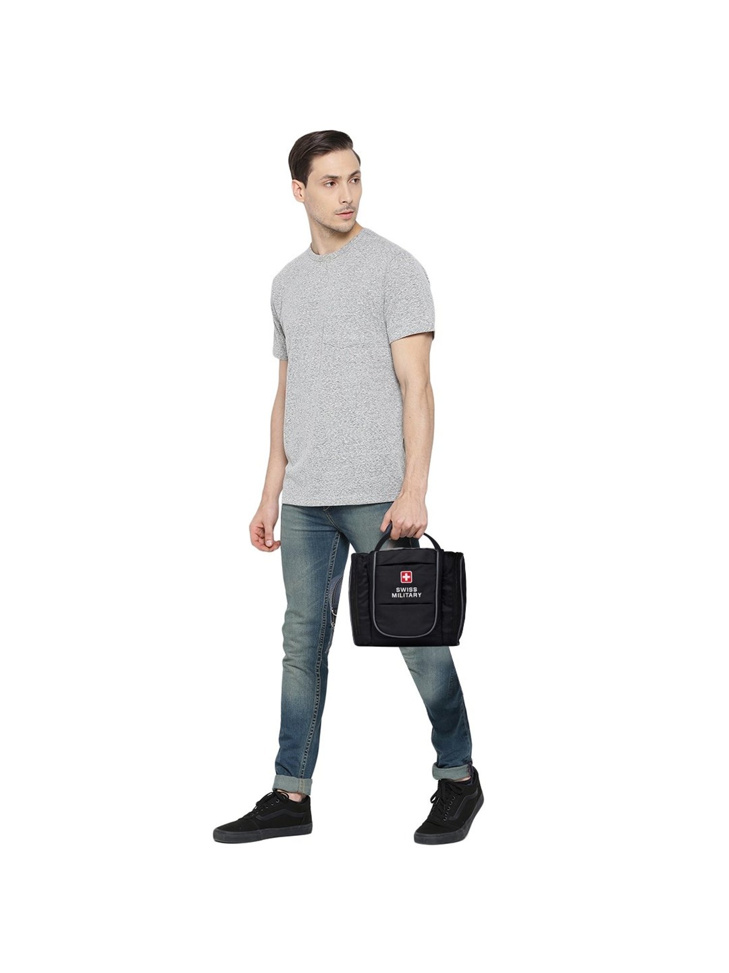 Louis Stitch Brunette Brown Leather Medium Toiletry Pouch