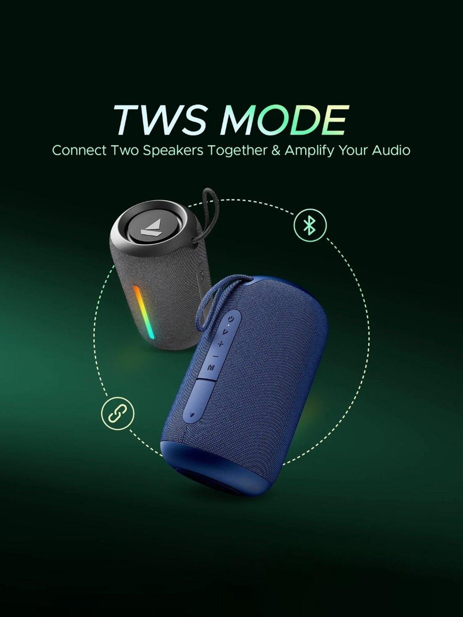 Boat Stone 358 Pro Bluetooth Speaker 14W with 12Hrs Playback (Blue)