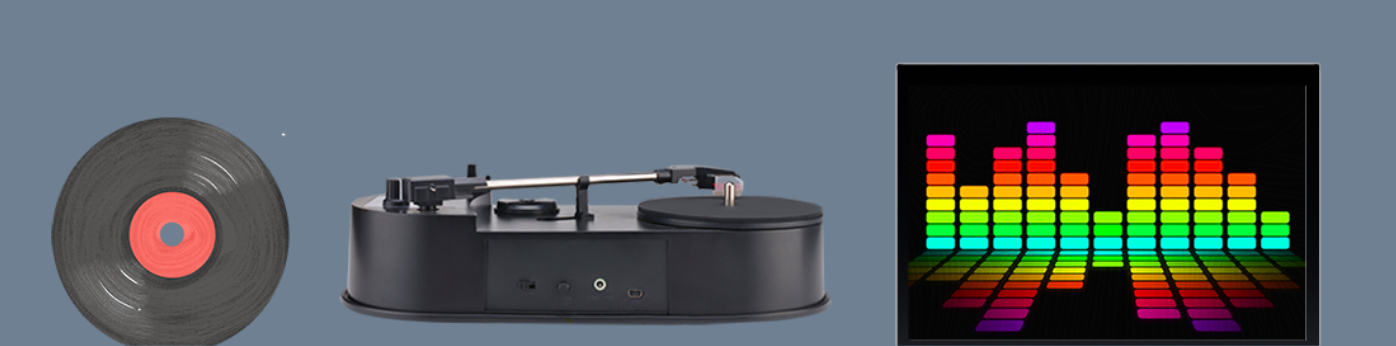 Portable Vinyl Turntable Record Player Vinyl LP to MP3 Recorder Converter Player