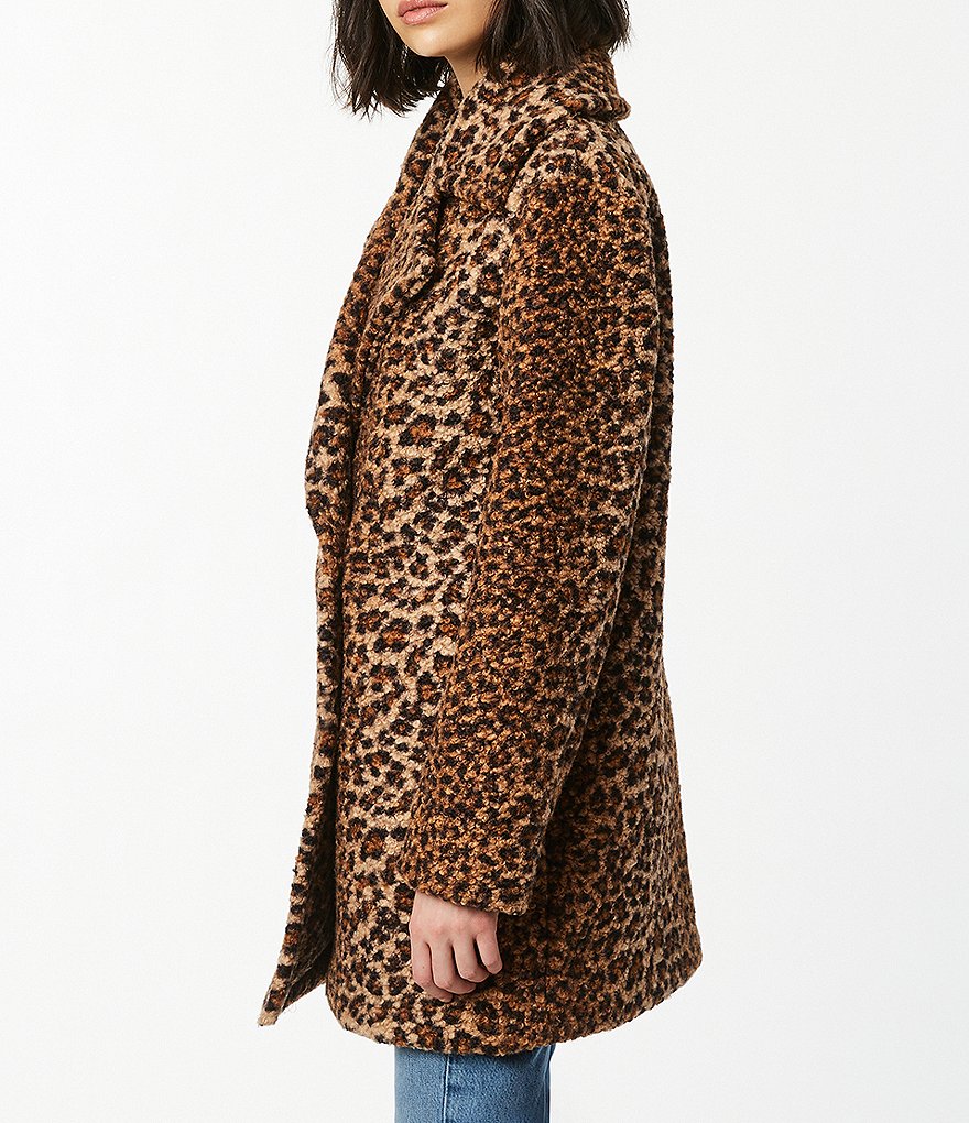 Kenneth Cole New York Short Water-Resistant Stand Collar Hooded Long Sleeve Chevron Puffer Jacket