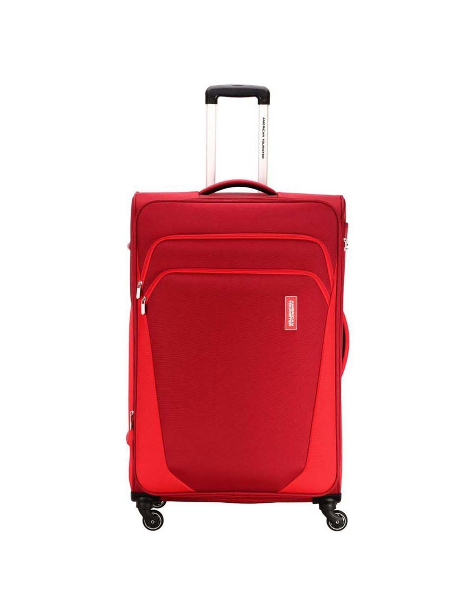 American Tourister Kansas Red Color Block Soft Medium Trolley Bag - 45.5 cm