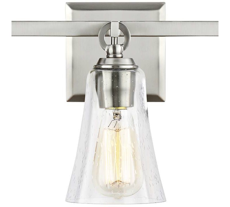 Feiss Monterro 21 3/4" Wide Satin Nickel 3-Light Bath Light