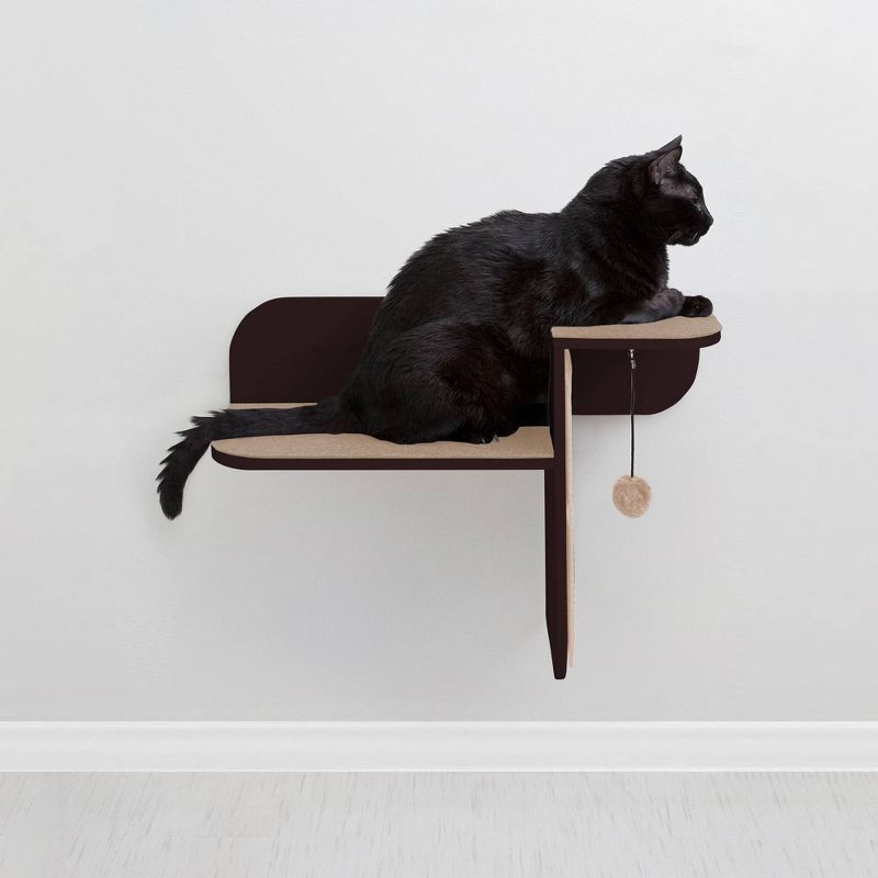 Hauspanther Step Perch Cat Scratcher - Espresso