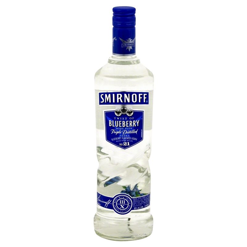 Smirnoff Blueberry Flavored Vodka - 750ml Bottle