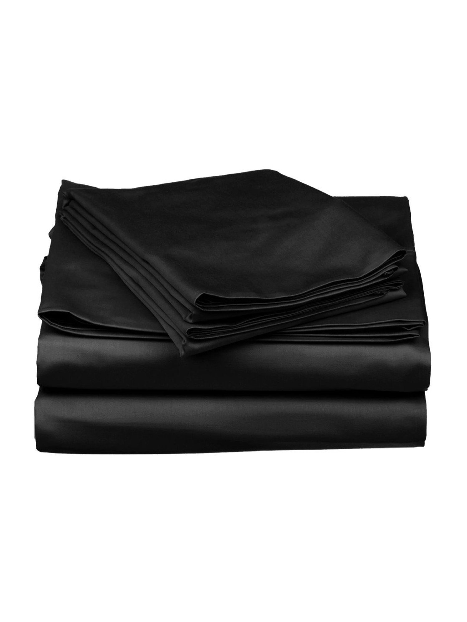 Stoa Paris Date Night Black Polyester 300 TC King Bedsheet with 2 Pillow Covers