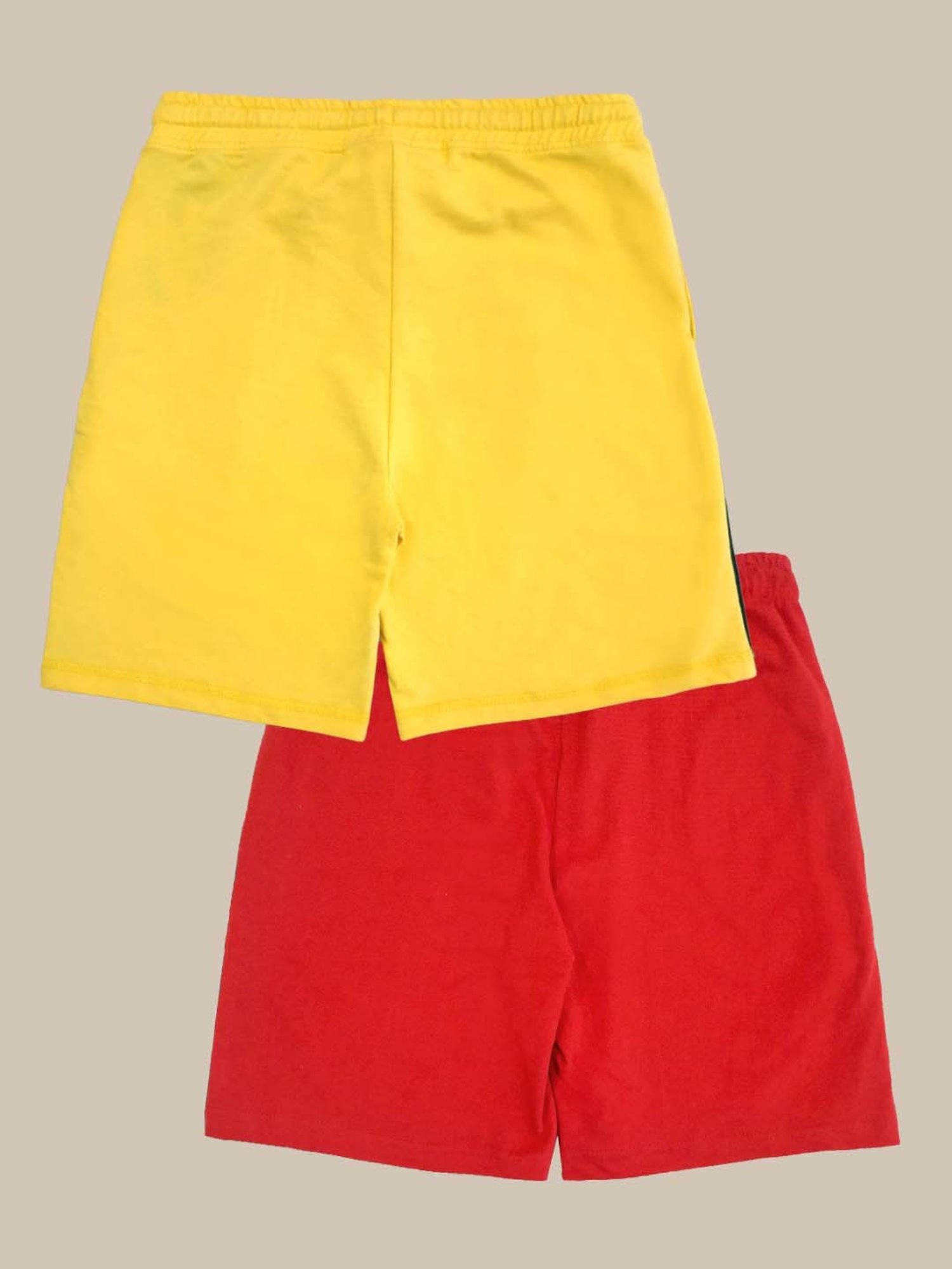 Kidsville Red & Yellow Printed Shorts