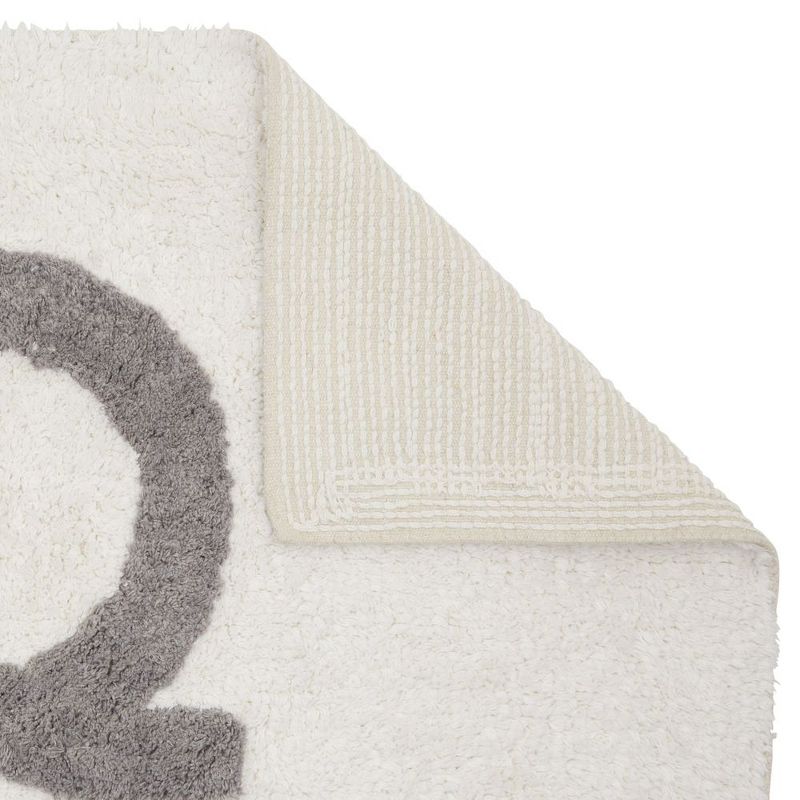 Juvale Personalized Bathroom Rugs with Letter Q Initial, Cotton Bath Mat (White, 32 x 20 in)