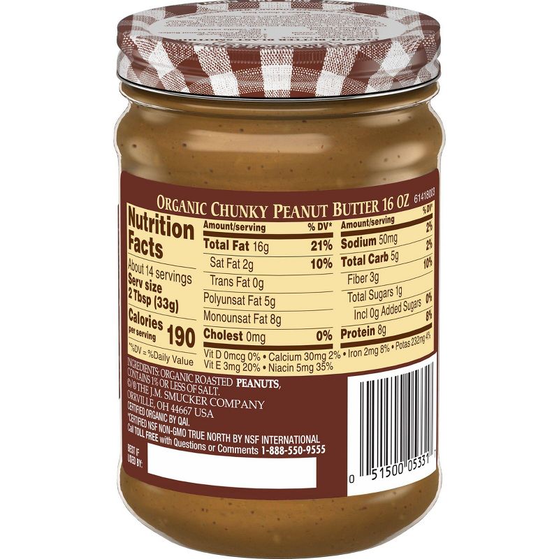 Smucker's Organic Chunky Peanut Butter - 16oz
