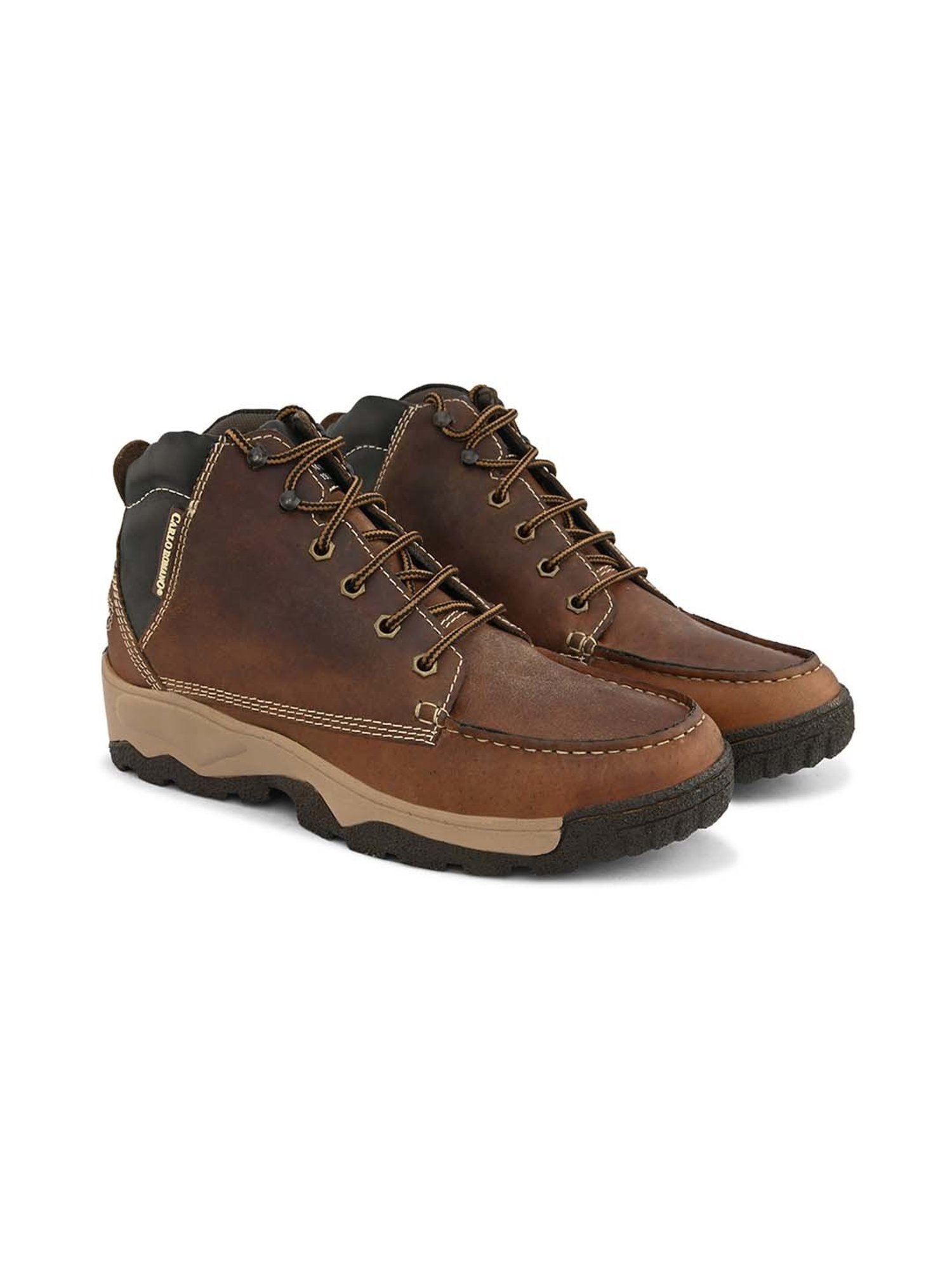 Carlo Romano Men's Brown Derby Boots