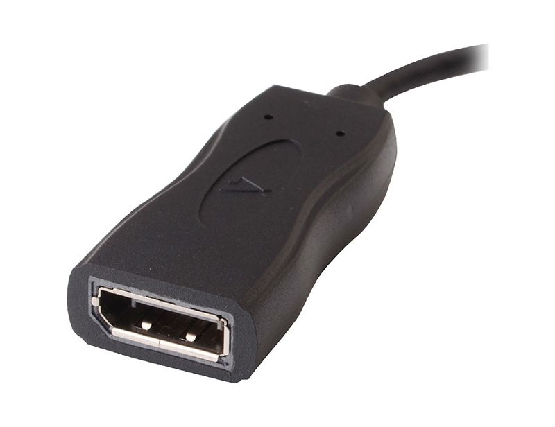 V7 USB-C male to Displayport Female Adapter Black - 3.94" DisplayPort/USB A/V Cable for MacBook, Monitor - First End: 1 x Type C Male USB