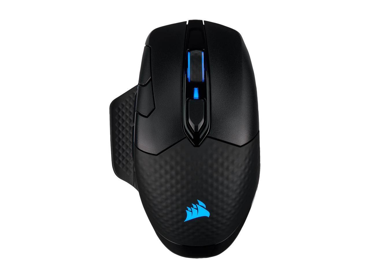 Corsair Dark Core RGB Pro, Wireless FPS/MOBA Gaming Mouse with SLIPSTREAM Technology, Black, Backlit RGB LED, 18000 DPI, Optical,CH-9315411-NA