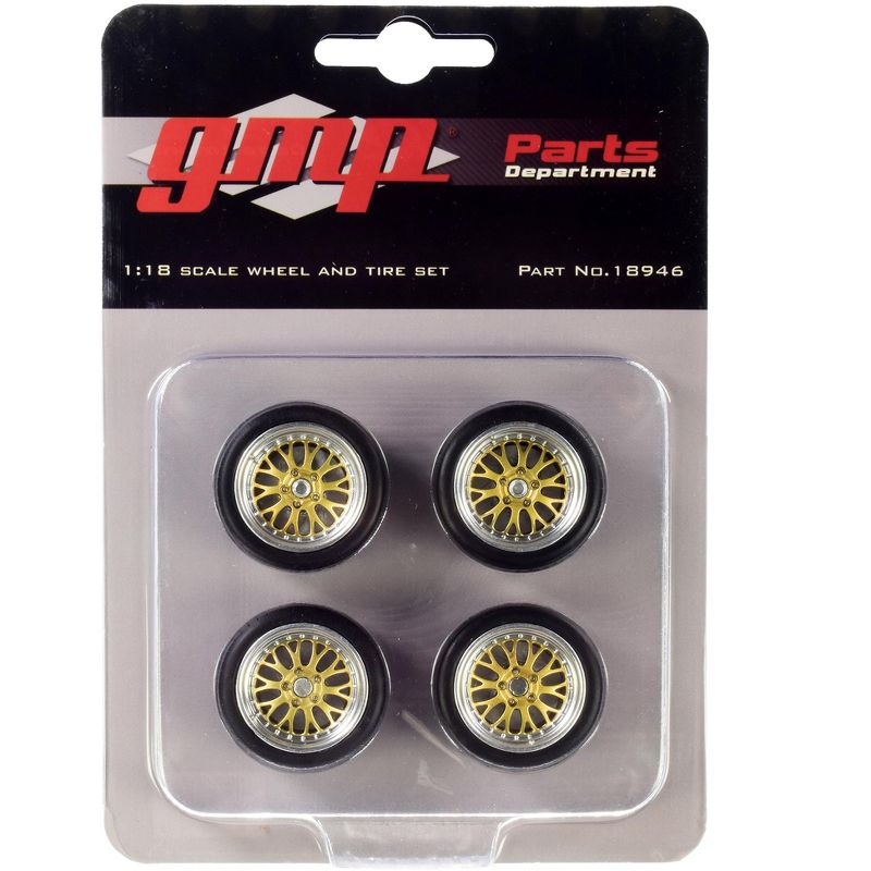 Big Red Pro Touring Wheels and Tires Set of 4 pieces from "1969 Chevrolet Camaro Big Red Camaro" 1/18 Scale by GMP