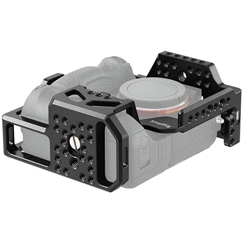 Camera Cage for Sony A7R III/A7 III with VG-C3EM Vertical Battery Grip w/Cold Shoe, NATO Rail and 3/8'' Locating Holes for ARRI Standard - 2176